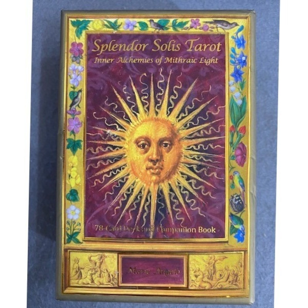 Splendor Solis Tarot Marie Angelo Alchimia 78 Card Deck Gilded Companion Book